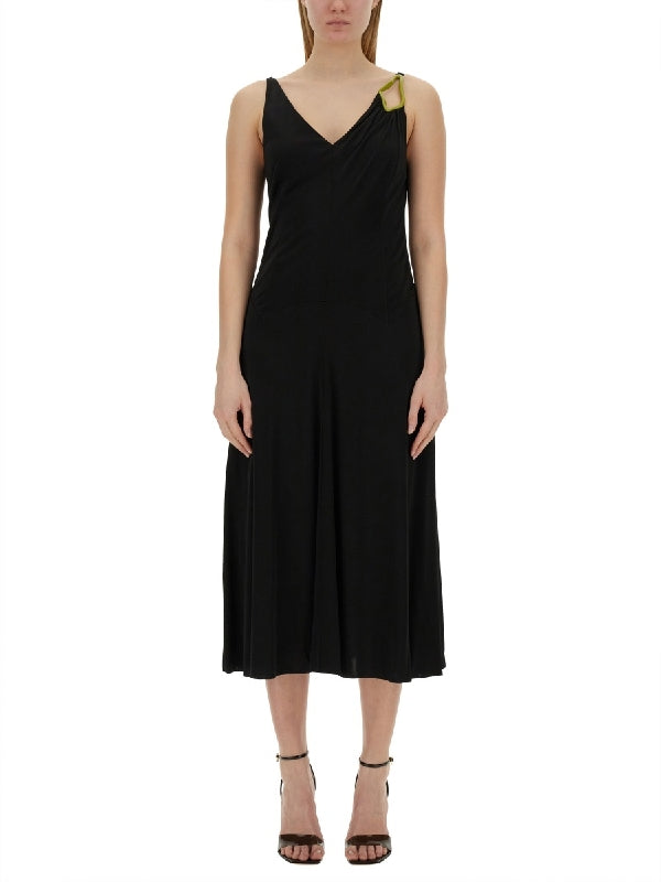 A-Line Sleeveless Midi Dress