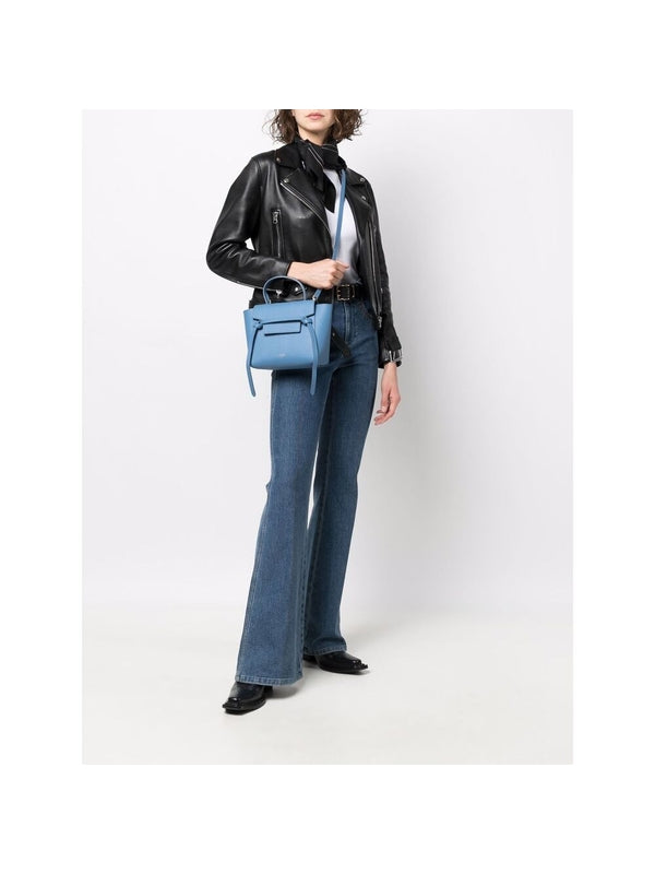 Belt Logo Grain Leather Nano
  Tote Bag