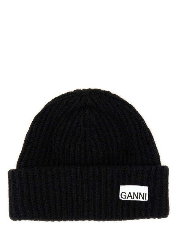 Logo Patch Wool Blend Beanie