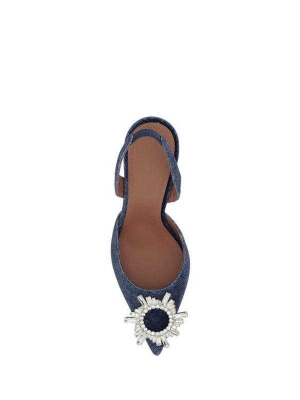 Begum Denim Printing Velvet
  Slingback Heel