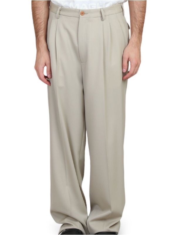 Double Pintuck Wide Trousers