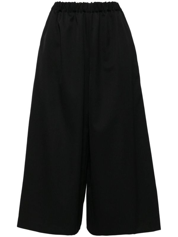 Wide Cropped Wool Pants