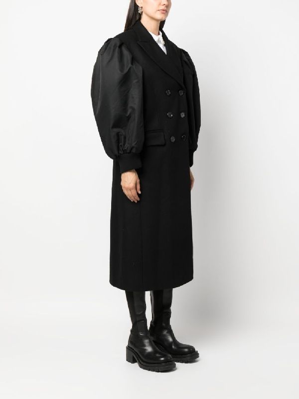 Bomber Sleeve Wool Double Coat