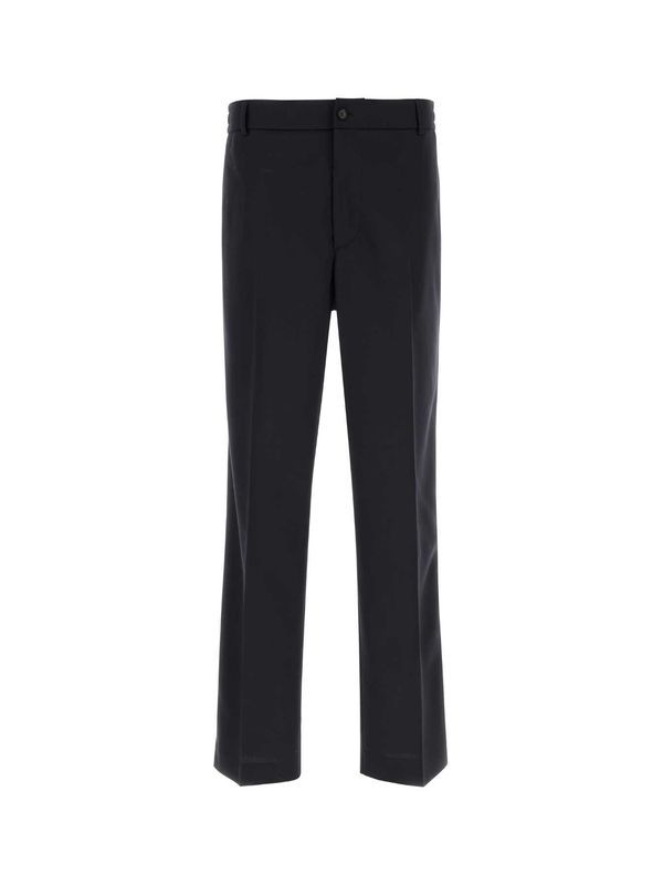 Straight Wool Blend Pants