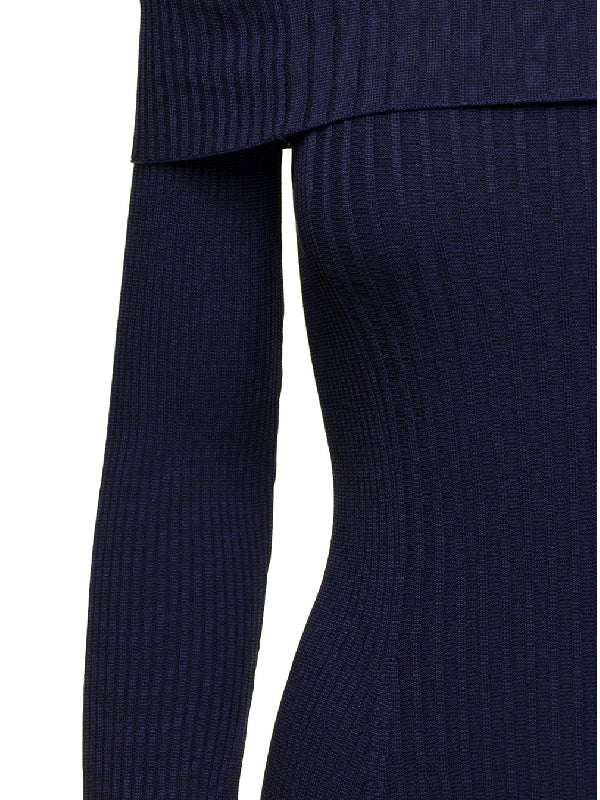 Strap Off-Shoulder Knit Dress