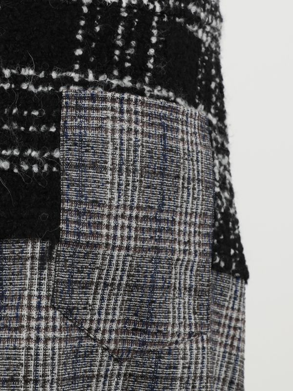 Patchwork Detail Check Skirt