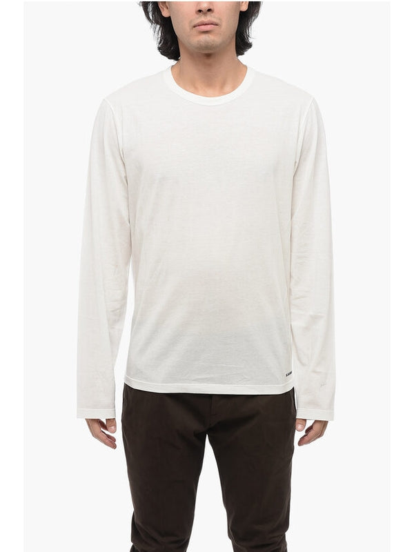 Crewneck Cotton Long Sleeve Top