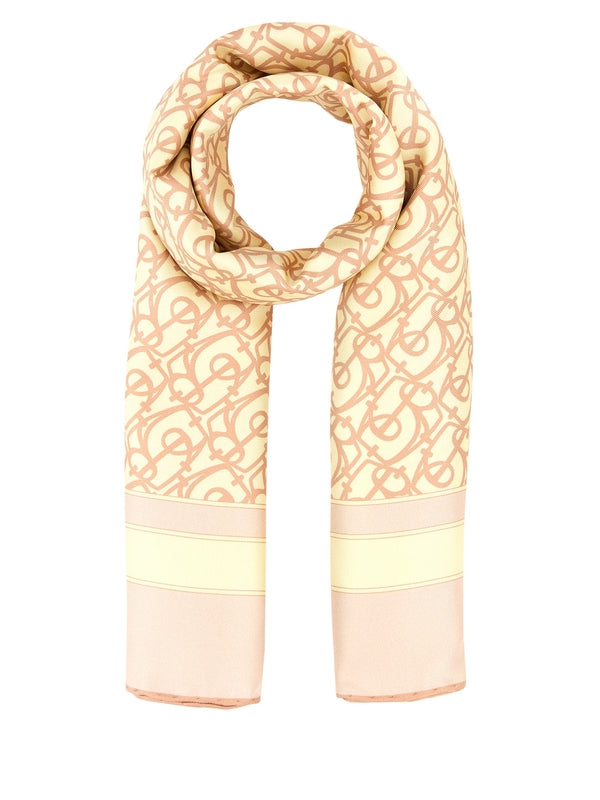 B Logo Printing Silk Scarf