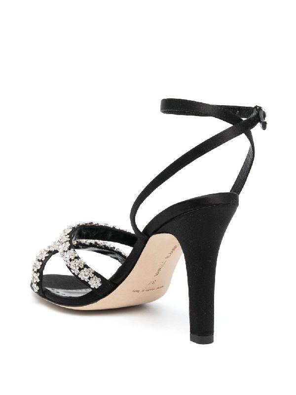 Vedada Crystal Satin Sandal Heels