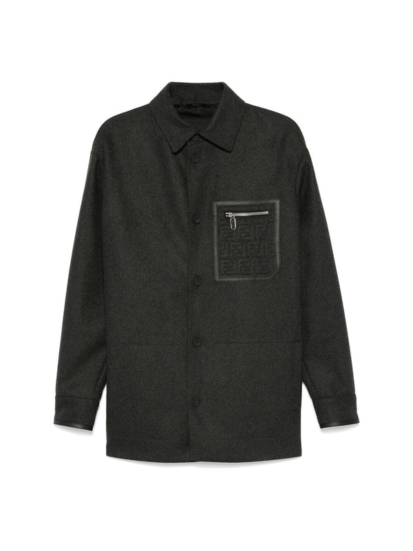 Ff Zipper Pocket Cashmere Shirt