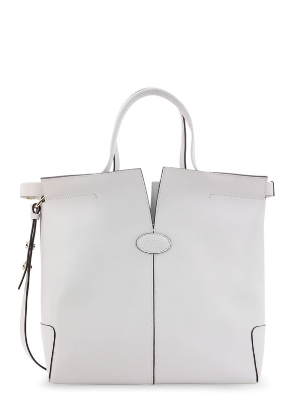 Di Logo Leather Small Tote Bag