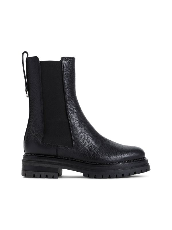 Black Leather Chelsea Boots