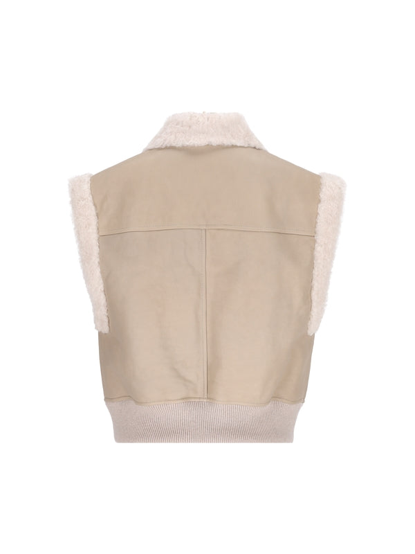 Shearling Vest Jacket - Jente