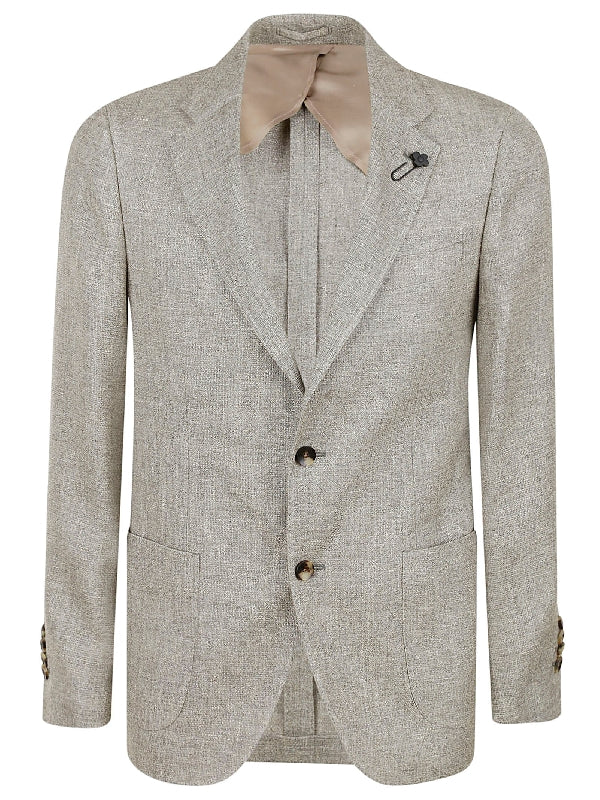 Single Breasted Linen Wool Jacket