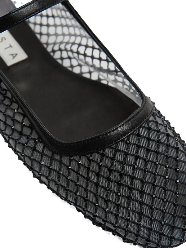 Mista Black Flat Shoes