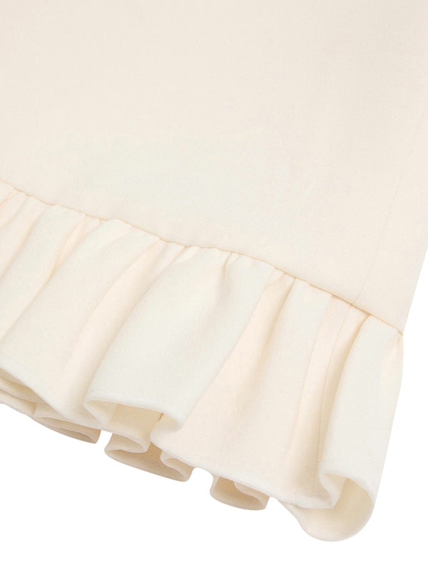 Bow Shoulder Crepe Detail Mini
  Dress