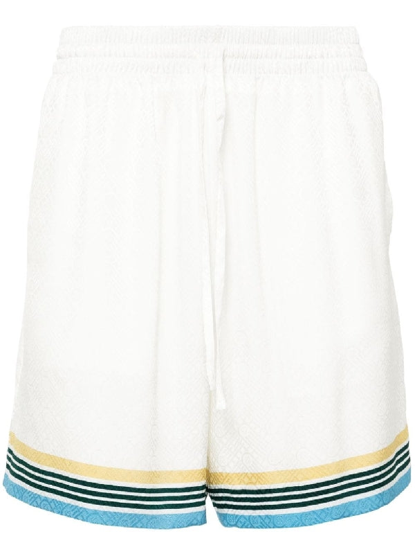 CASA WAY Monogram Silk Shorts