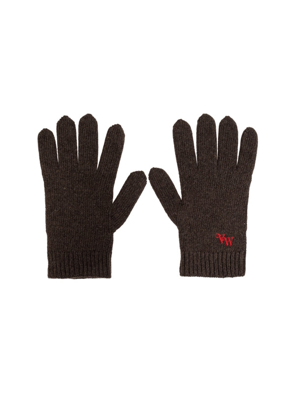 Logo Embroidered Cashmere Gloves