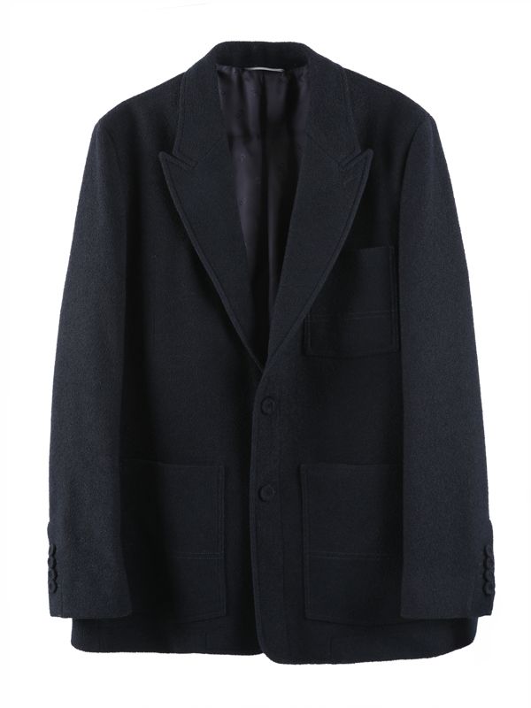 Single Wool Blend Jacket