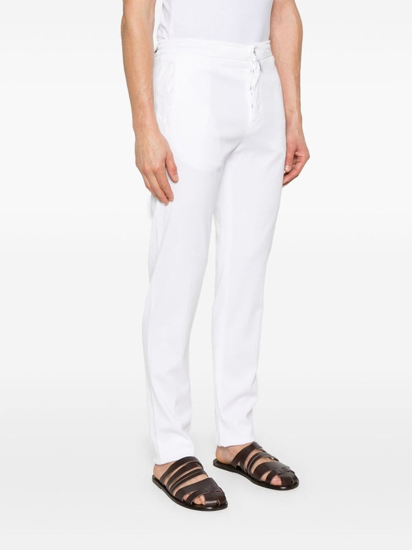 Drawstring White Pants