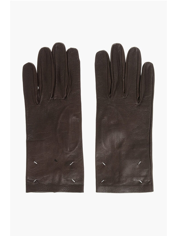 Maison Margiela Brown Leather Gloves