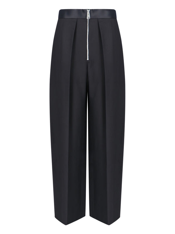 KHAITE - Front Zipper Pleated Pants - Jente
