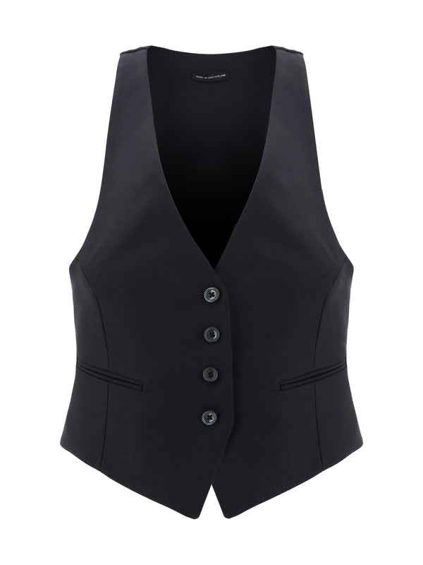 Wool Silk Tailored Vest