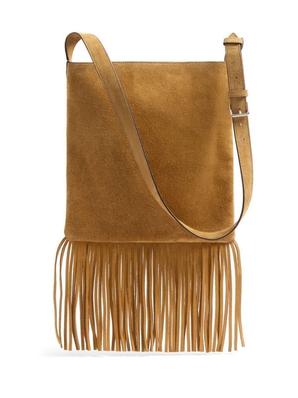 V Logo
  Decoration Fringe Crossbody Bag