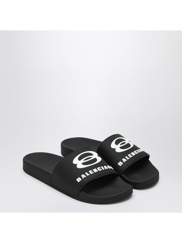 Logo Strap Rubber Slides