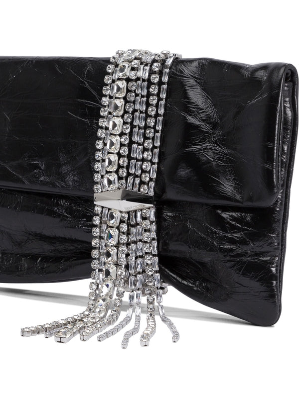 Vintage Metallic Leather Clutch Bag