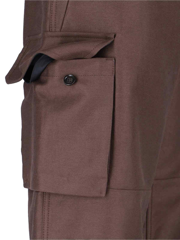 Wide Cotton Cargo Pants