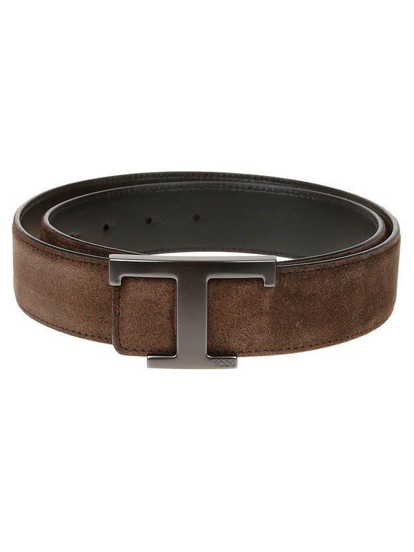 T Timeless Reversible Suede Leather Belt