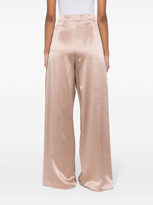 Fiesta Wide Satin Silk Pants