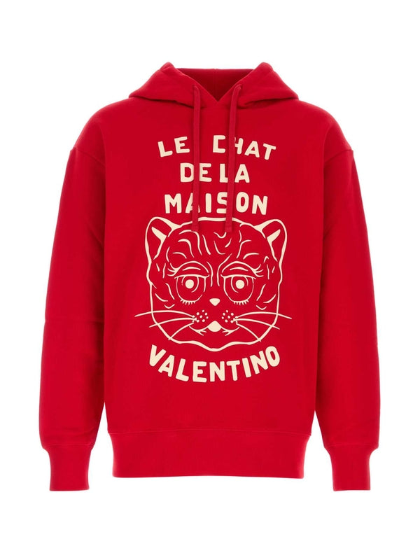 Valentino Red Hoodies