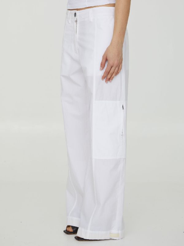 Zipper Pocket Detail Pleated Pants