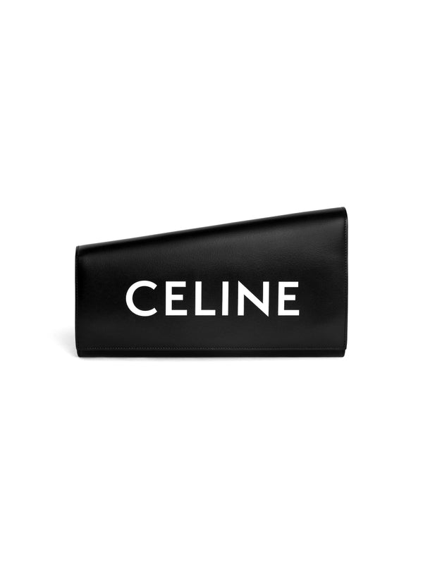 Celine Asymmetric Black Clutch Bags