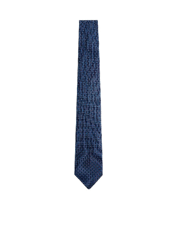 Gancini Printed Silk Tie