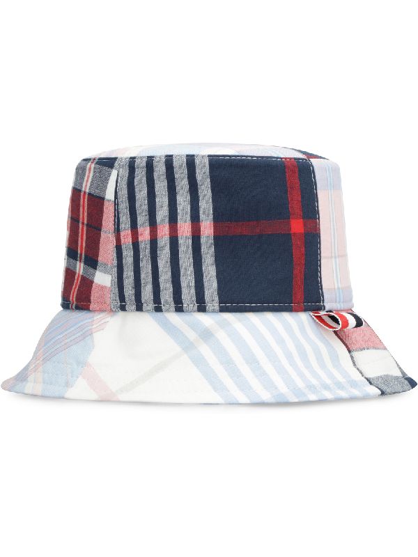 Name Tag Check Patchwork Bucket Hat