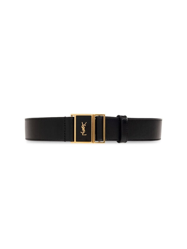 Cassandra Logo Detail Buckle
  Leather Belt