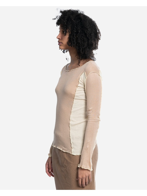 Sun Semi-Sheer Long-Sleeve Top