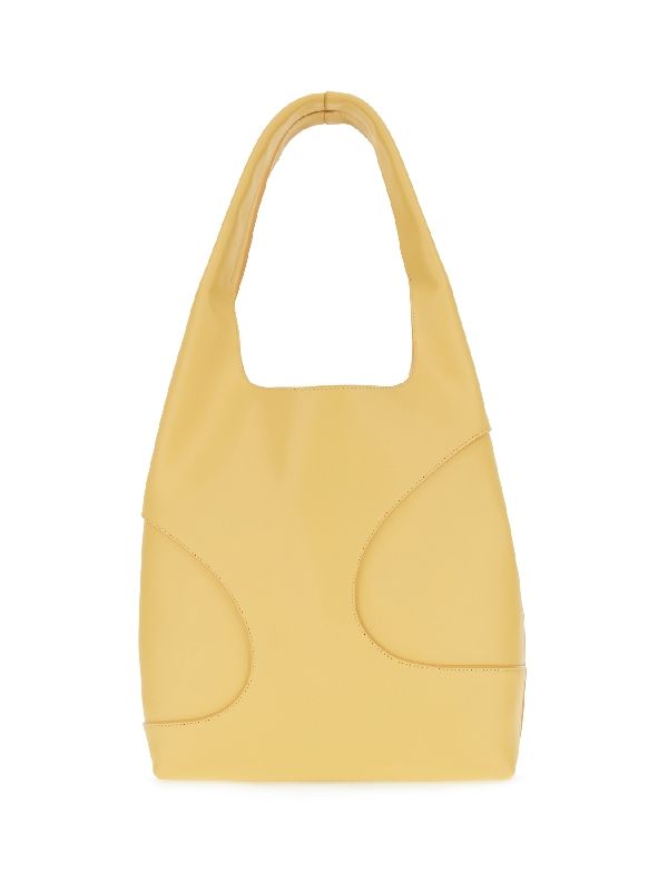 カットアウトレザーホーボーショルダーバッグ