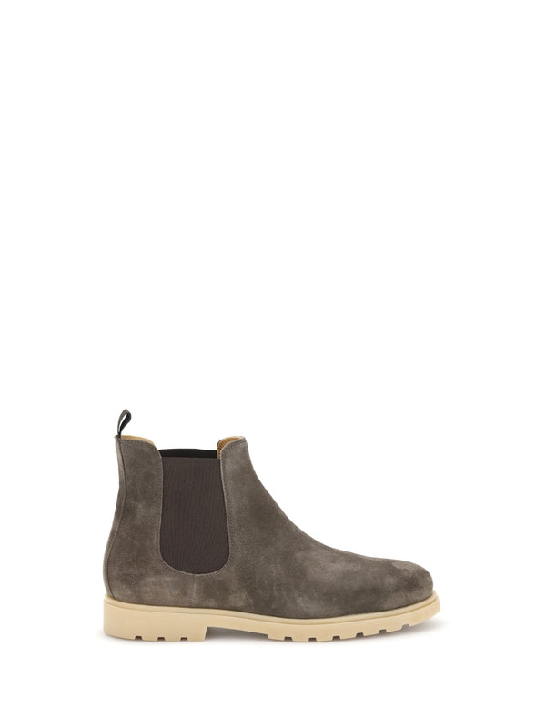 Kiton Grey Chelsea Boots