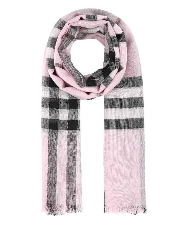 Allover Check Wool-silk Scarf