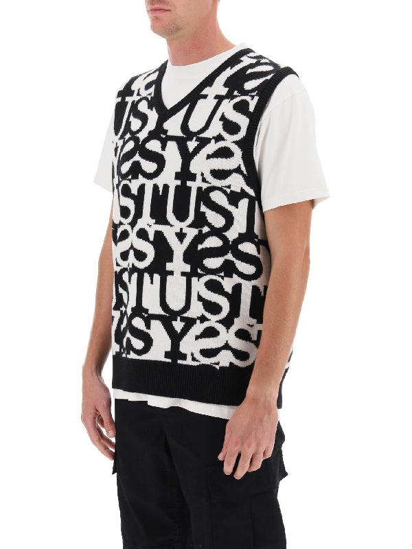 Stacked Logo Knit Vest