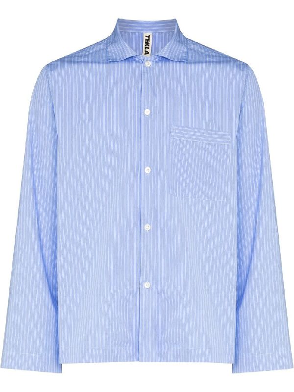 Pinstripe Poplin Pajama Shirt