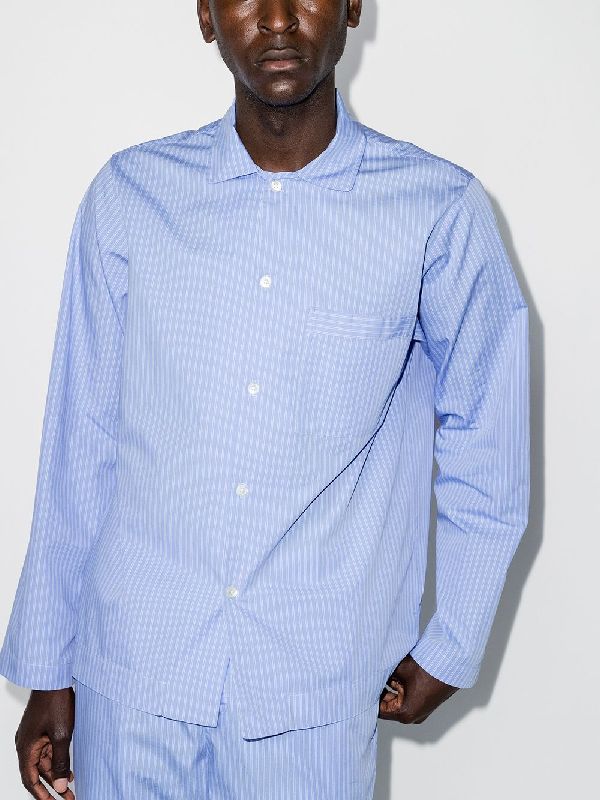 Pinstripe Poplin Pajama Shirt