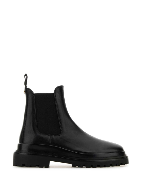 Black Leather Chelsea Boots