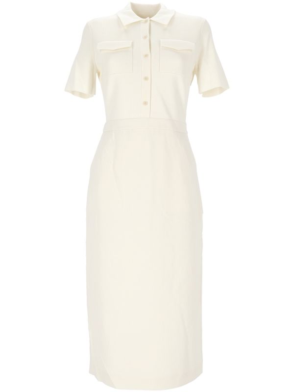 Double Pocket Wool Midi One-piece