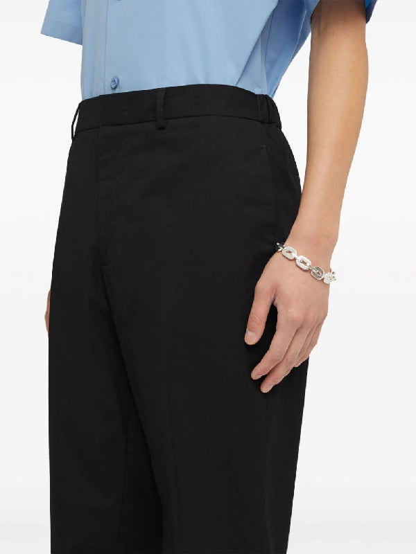 Black Straight Cotton Pants