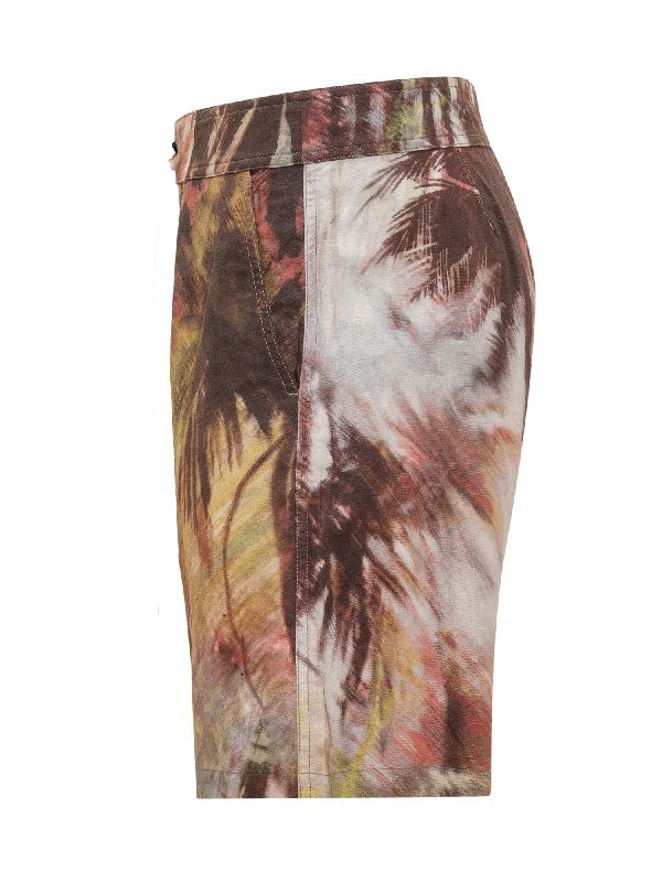 Tropical Printed Drawstring Shorts